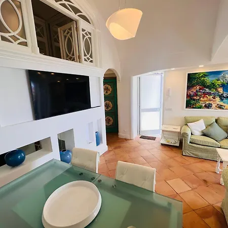 Lägenhet Luxury Villa Pompeiana Via Camerelle Con Terrazza Vista Mare