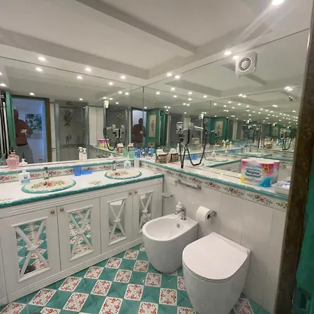 Lägenhet Luxury Villa Pompeiana Via Camerelle Con Terrazza Vista Mare